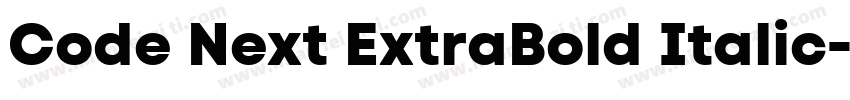 Code Next ExtraBold Italic字体转换